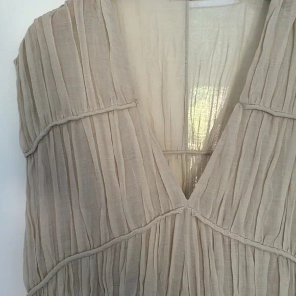 Massimo Dutti Cream Maxi Dress - Picture 3 of 4